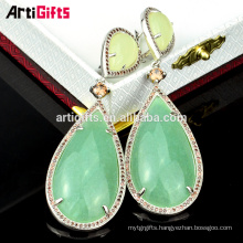 Hot selling new fashion lady jewelry gemstone dangle earrings